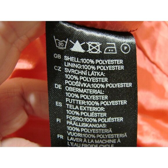 NEW H&M Womens Dress Size 8 Coral Crossover Back Tier Ruching Zip-up Back V-Neck - Picture 13 of 16